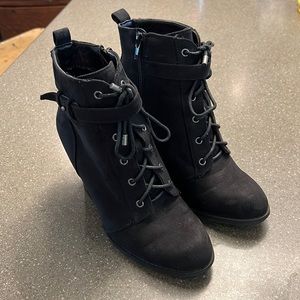 JUSTFAB Black booties, woman’s size 7